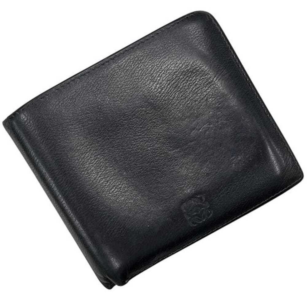Loewe bi-fold wallet, black, Anagram pattern, men's leather, 06308 LOEWE